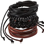 Leather strand bracelet
