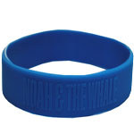 Custom logo silicone wristbands example 1