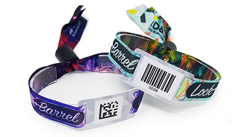 Barcoded Fabric wristbands  example 3