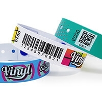 Barcoded Paper wristbands example 1