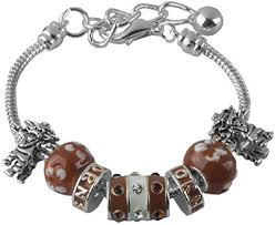 Beaded charm bracelet example 1
