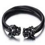 Black metal bracelets