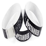 Black Print Tyvek wristbands 