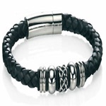 Braided metal accent bracelet