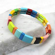 Colour block bracelet example 1