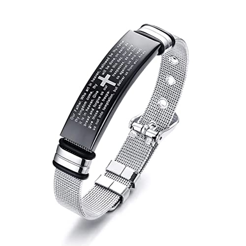 Crucifix cross adjustable wristbands example 1
