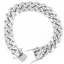 Double cuban steel bracelets example 2