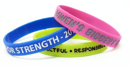Debossed Filled Wristbands example 1