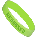 Debossed Color Filled Wristbands