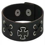 Graphic pattern leather bracelet