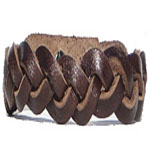 Handmade braided leather bracelet