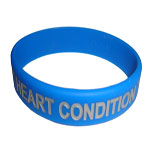 Heart Condition Color Filled Wristbands  example 1