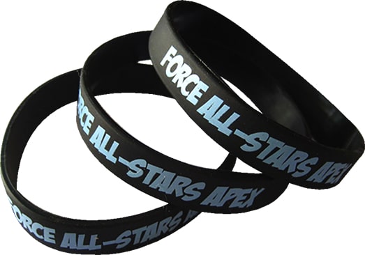 Imprinted Silicone Wristbands example 2