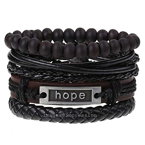 Layered leather bracelet example 3