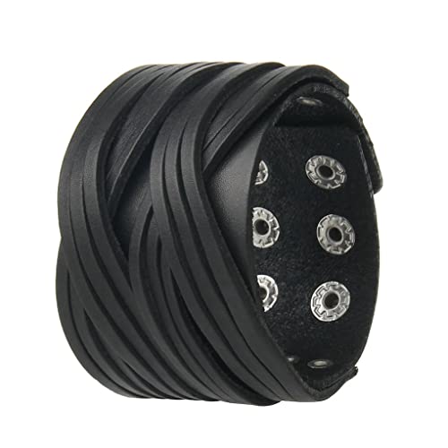 Leather cuff wristbands example 1