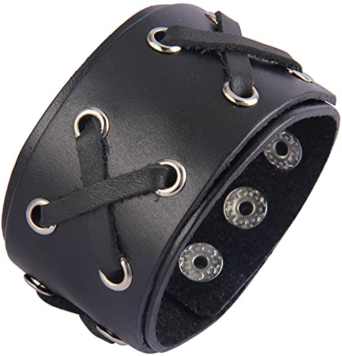 Leather cuff wristbands example 2