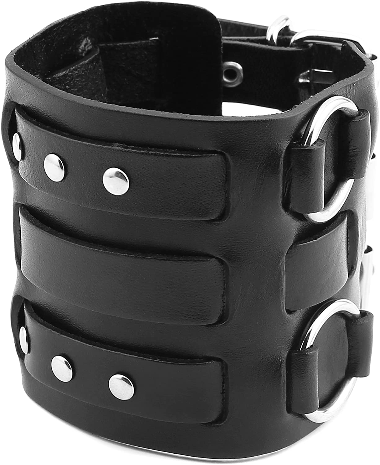Leather cuff wristbands example 3
