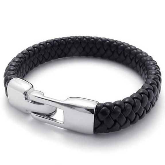 Leather slip on bracelet example 1