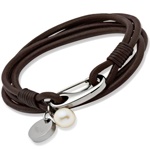 Leather slip on bracelet