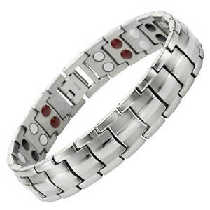 Matt finish steel health care bio bracelet example 1
