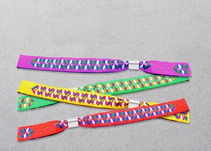 Metal Ring Fabric wristbands example 1