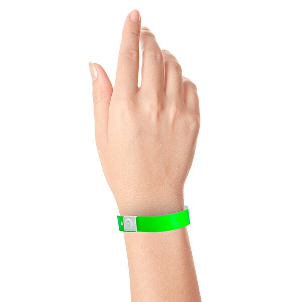 Neon Plastic Wristbands example 2