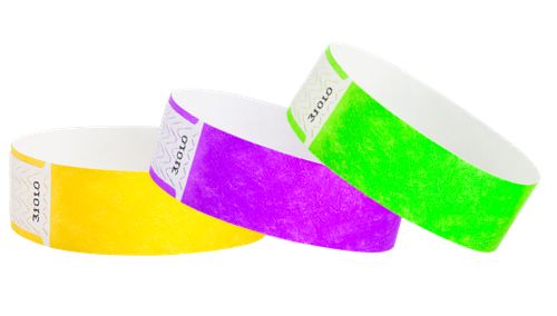 Plain Stock Paper wristbands example 1