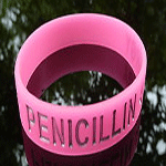Penicillin Allergy Color Filled Wristbands example 1