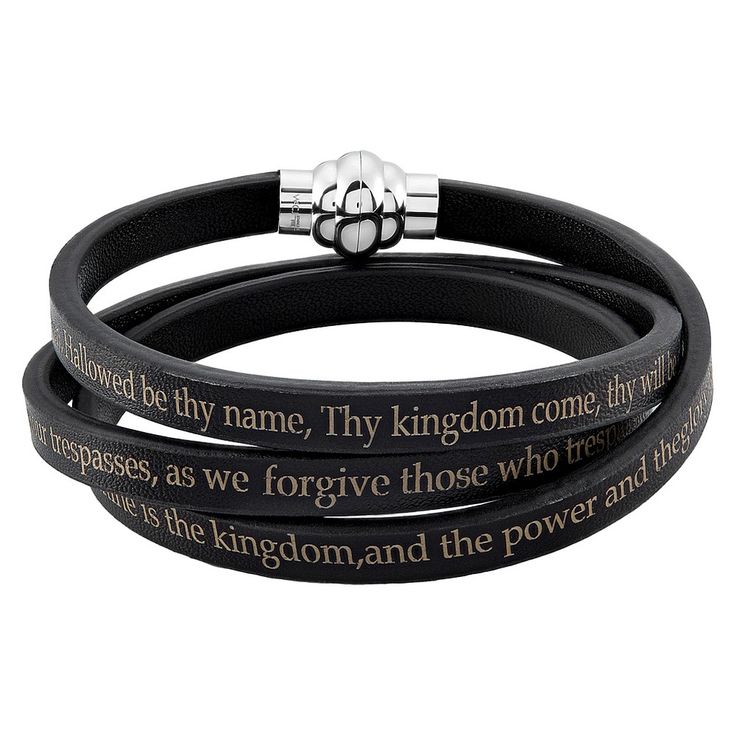 Prayer printed adjustable wristbands example 1