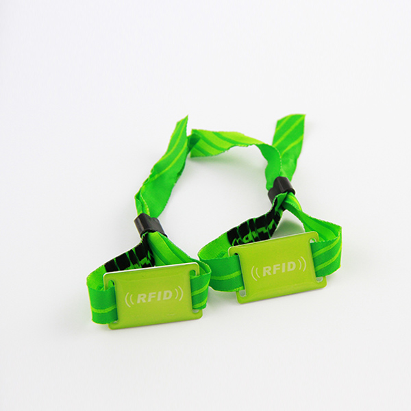 Recycled  RFID Pouch wristbands example 2