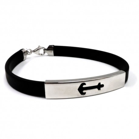 Silicone stainless steel bracelet example 2
