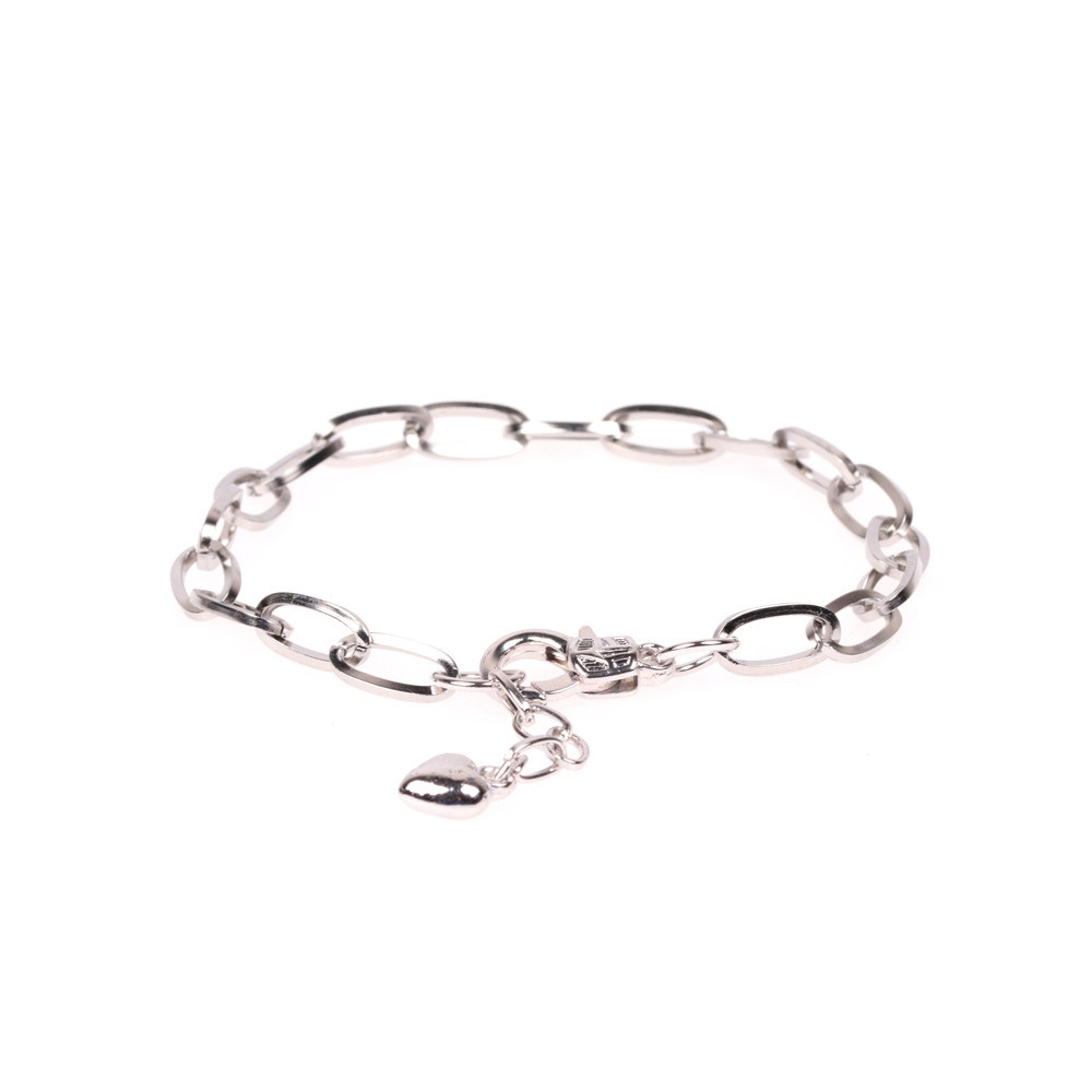 Silver plated link chain bracelet example 2