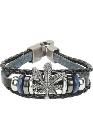 Silver toned woven wristbands example 1