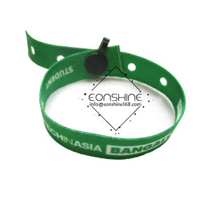 Snap lock adjustable fabric wristbands example 2