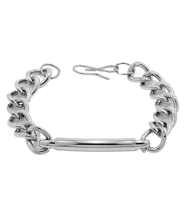Steel interlock pattern bracelet example 3