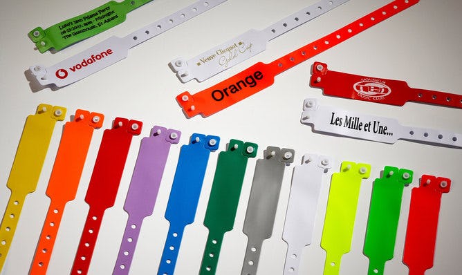 Wide Face Wristbands example 2