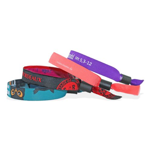 woven custom fabric wristbands example 1